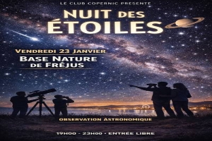 Nuits des étoiles d'hiver à Fréjus et Saint Raphaël les 23 et 24 janvier 2026